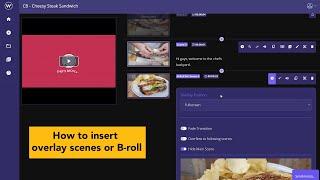 How to insert overlay scenes or B-roll in Wisecut