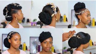 NATURAL HAIRSTYLES FOR NATURAL HAIR BRIDES | BRIDAL HAIRSTYLES #louisihuefo #naturalhairstyles