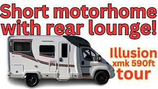 Short motorhome with REAR LOUNGE. Illusion xmk 590ft VERY ORIGINAL LAYOUT!