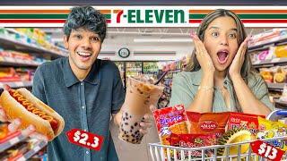 Eating 7-Eleven Food In Thailand | 24 Hour Challenge | Yash and Hass