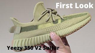 First Look! Adidas Yeezy 350 V2 Sulfur Unboxing and on Feet FY5346