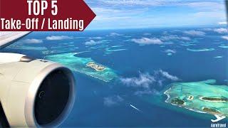 My TOP 5 BEST TAKE-OFF´s and LANDINGS ULTRA HD 4K | BREATHTAKING VIEWS, SPECTACULAR LANDSCAPE