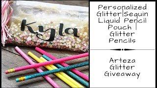 GLITTER | SEQUIN LIQUID PENCIL POUCH | GLITTER PENCILS | ARTEZA