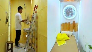 Man challenges himself to spend $5,000 to renovate a 5-square-meter home in seven days！#remodeling