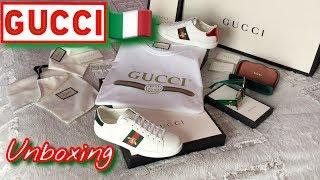 GUCCI Ace Sneakers GUCCI Tshirt GUCCI Sunglasses Unboxing || @gucci  @InVogueUKfashion