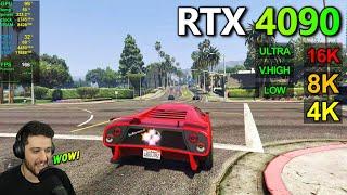 RTX 4090 | GTA 5 at 4K, 8K, 16K - Ultra, Very High & Low settings