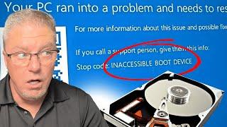 How to FIX "boot device inaccessible" error