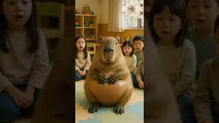 Capybara belly rubbing-daycare center #capybara #cute #funny #animals #カピバラさん
