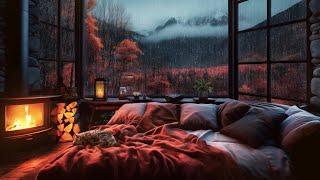 Cozy Rain with Fireplace - Relaxing Rain Sounds for Instant Relaxation and  Sleep