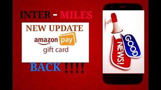 INTERMILES NEW UPDATE|||AMAZON GIFT CARD OPTION COME BACK||| LIMITED STOCK|||