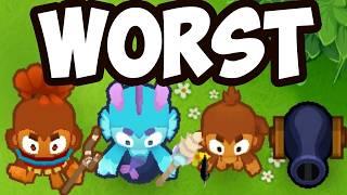 YOU VOTED! New Worst Towers in BTD6