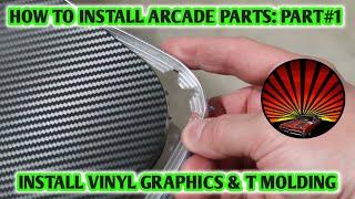 How to install vinyl, t molding, buttons, and joysticks on a Raspberry Pi Arcade Cabinet Ep#9 Part 1