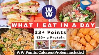 WHAT I EAT IN A DAY | 23+ POINTS A DAY | 130+g PROTEIN | WEIGHT WATCHERS POINTS & CALORIES