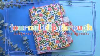 Handmade Liberty Fabric Cover Journal Flip Through | Cornflower Lane