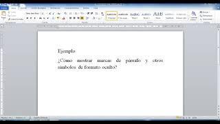 34.- Word infinito. ¿Cómo mostrar marcas de párrafo y otros símbolos de formato oculto?