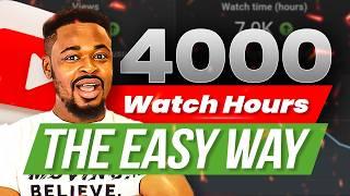 0 - 4000 YouTube Watch Hours in 7 Days | Grow Your Watchtime | How to Go Live on Faceless Channel