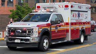 ⁴ᴷ *** BRAND NEW *** New York City Fire Department Ambulance 2267 Responding * DJ party Mix Siren *