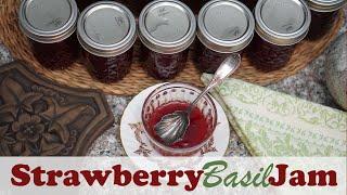 Strawberry Basil Jam Canning Recipe and Tutorial