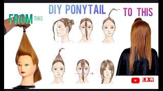 DIY  PONYTAIL HAIRCUT TUTORIAL ️