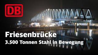 Einschwimmen der Friesenbrücke – Die Drehbrücke