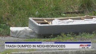 Trash dumped in Greensboro neighborhoods