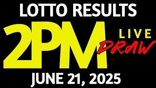 Lotto Result Today 2:00 pm draw June 21, 2025 Saturday PCSO LIVE