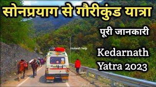 Sonprayag To Gaurikund सोनप्रयाग से गौरीकुंड यात्रा की पूरी जानकारी || Kedarnath Dham Yatra 2023