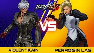 KOFXV Violent Kain (K'/Rock/Iori) Vs Perro Sin Lag (Chris/Mature/Leona) #kofxv  New Patch