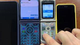 Moto Razr 40 Ultra Retro Razr Mode vs Razr V3 Outgoing Calls + Samsung S23+ & iPhone 7 Incoming Call