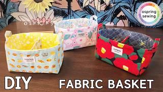 [DIY] You'll love this Fabric basket | Divided Basket | Partition basket tutorial