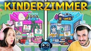 KINDERZIMMER in TOCA BOCA bauen! KATJA vs CLAUDIO Build Battle in TOCA LIFE WORLD