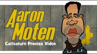 Aaron Moten (Maximus from Fallout) Caricature art drawing process tutorial timelapse