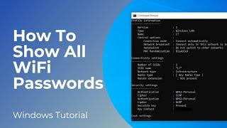 How To Show All WiFi Passwords in 1 Minute (Easy and Free)