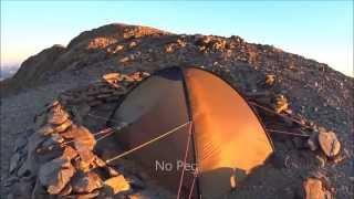 Bivouac on top of Montcalm (3077m) with fierce winds