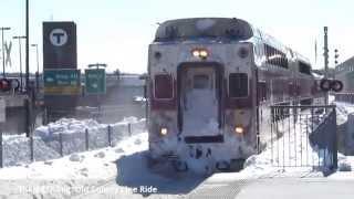 TheMBTADog: MBTA Old Colony Commuter Rail Ride in Snow - Braintree to South Station (2015-02-13)