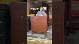 Easy MCM Dresser Restoration for a Profit! #furniturerestoration #woodworking #furnitureflipping