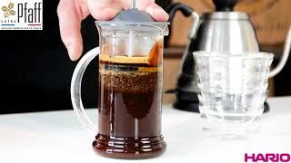 Découvrez la cafetière à piston Hario Piston Slim S avec les Cafés Pfaff !