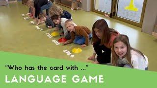 FLE le français pour enfants.  Petit jeu actif: qui a la carte de ... ?