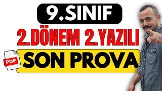 9.Sınıf 2.Dönem 2.Yazılı Yazılı SON Prova | MEB tüm senaryolar 🟥 PDF