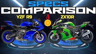 2025 All New Yamaha YZF R9 ️ Kawasaki ZX10R | Quick Specs Comparison | Which one would you buy?