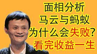 【面相学】蚂蚁跟马云为什么会失败? 今天用面相分析这一点请必须看完才能了解其中奥秘！