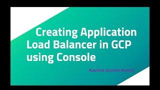 Creating Application Load Balancer in GCP using Console