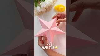 DIY Easy Paper Star For Christmas* #christmas #merrychristmas #christmasdecor #xmas #christmastime