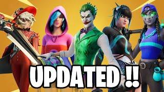 Updated Packs Last Update Fortnite