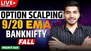 Live Option Scalping with 9/20 EMA Strategy | BankNifty Fall