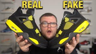 GREAT FAKES! Air Jordan 4 Thunder FAKE VS REAL