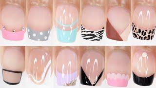 50+ EASY NAIL IDEAS | 50 different ways to do a French Manicure at home |HUGE nail art compilation