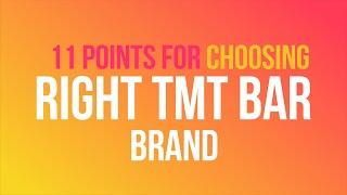 Things to consider while buying the right TMT bars Brand in 2020 | The best TMT for your building