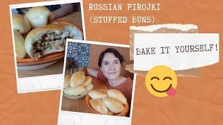 Stuffed buns (with apples and with meat)/Russian pirojki/Russian cooking/Russian Family VLOG