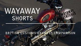 Triumph Street Scrambler British Customs Exhaust Comparison